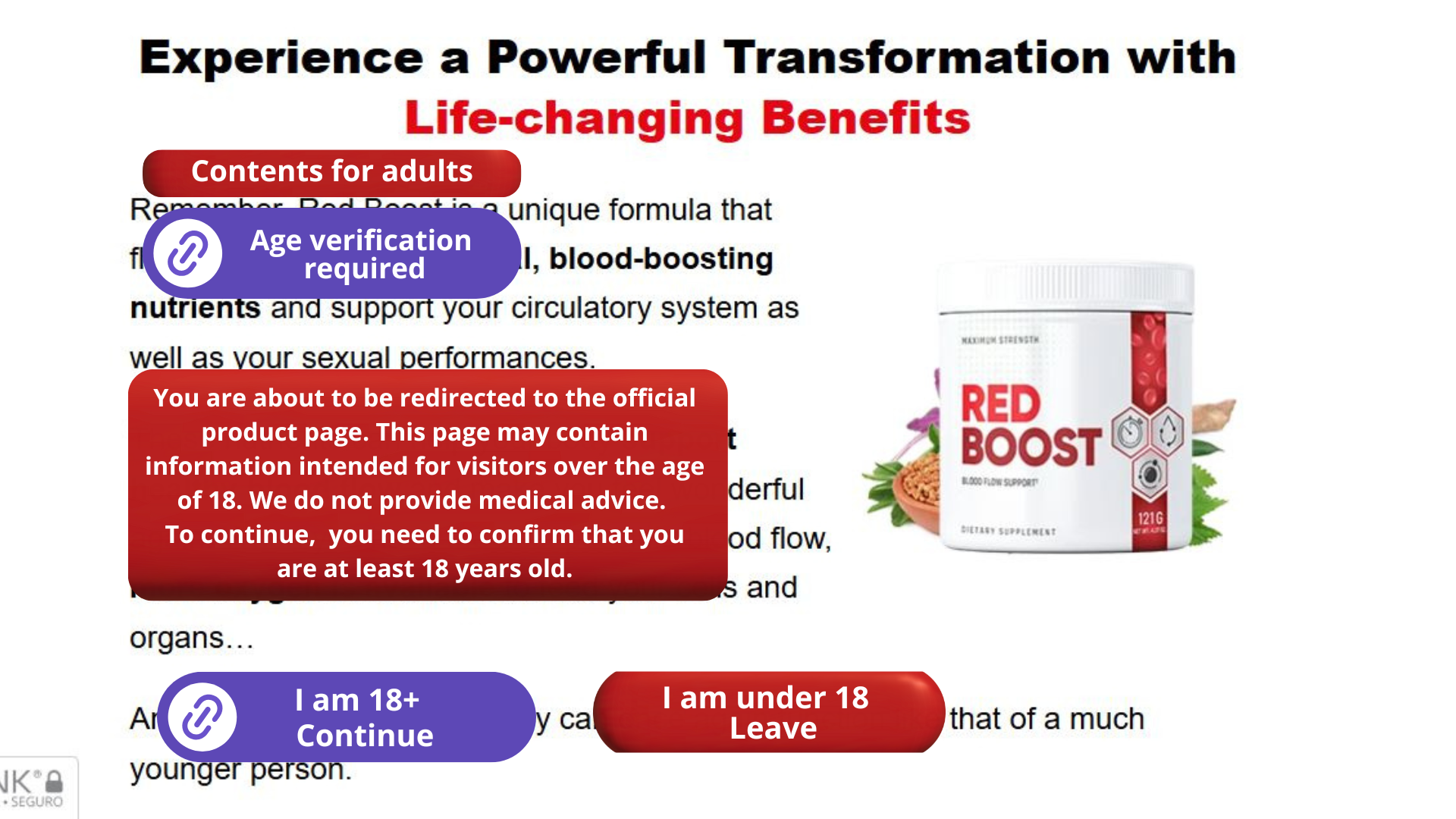 RED BOOST - Age Verification